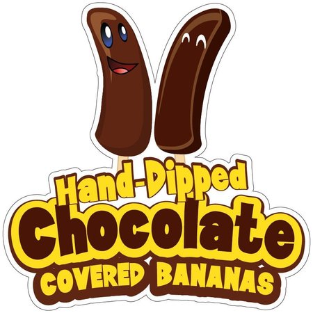 SIGNMISSION Chocolate Covered Bananas Decal Concession Stand Food Truck Sticker, D-12 Chocolate Covered Bananas D-DC-12 Chocolate Covered Bananas19